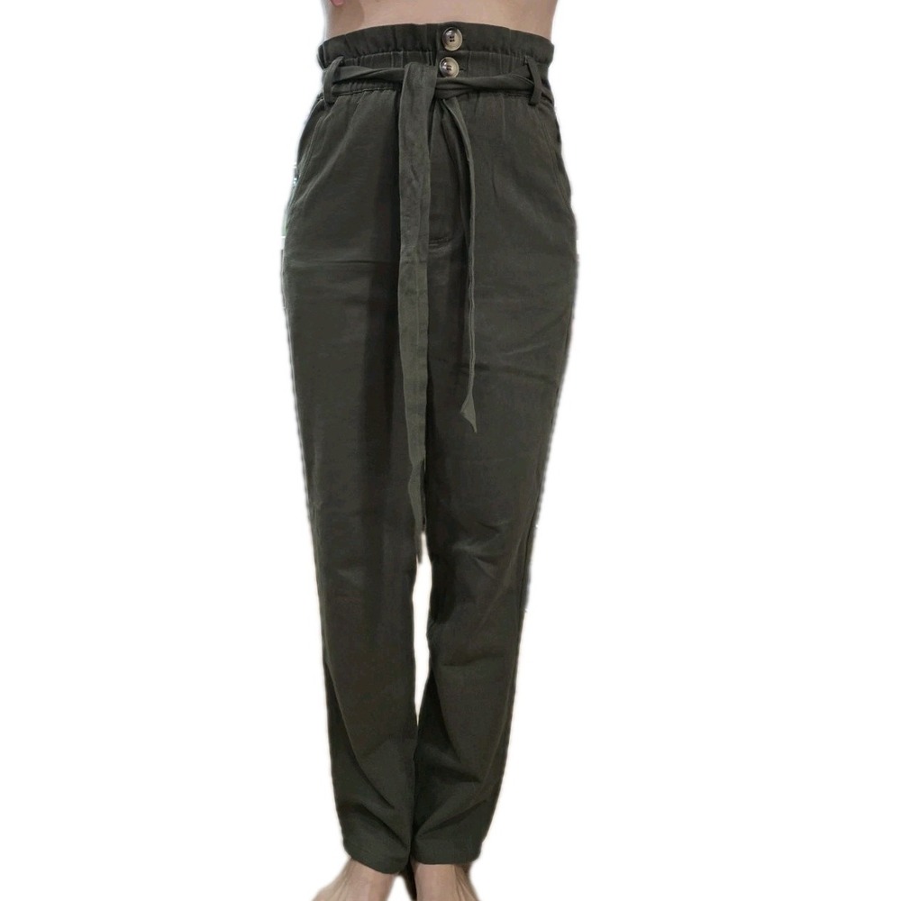 Rebels & Lovers casual pants featuring a flattering paperbag high-rise waist....